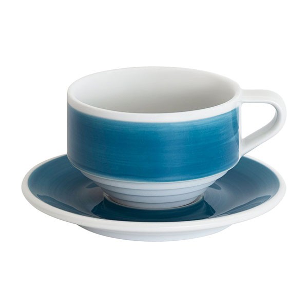 Кофейная пара Loveramics Deco, 220ml, цвет: blue handpaint