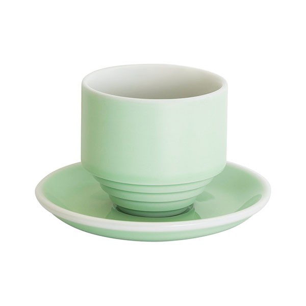 Кофейная пара Loveramics Deco, 200ml,handle-less цвет: светло-зеленый (celadon green)