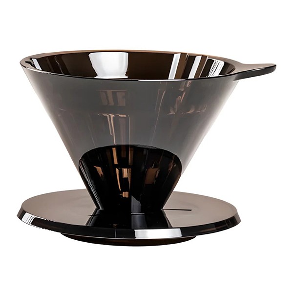 Воронка для кофе V60 Timemore Crystal Eye Turbo 01 Amber Black, янтарный чёрный