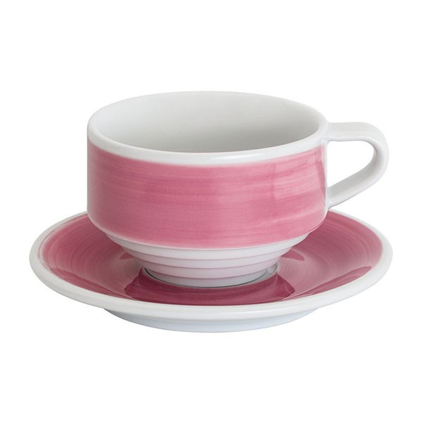 Кофейная пара Loveramics Deco, 220ml, цвет: pink handpaint