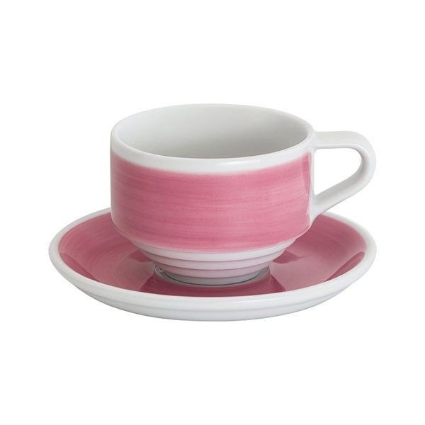 Кофейная пара Loveramics Deco, 165ml, цвет: pink handpaint