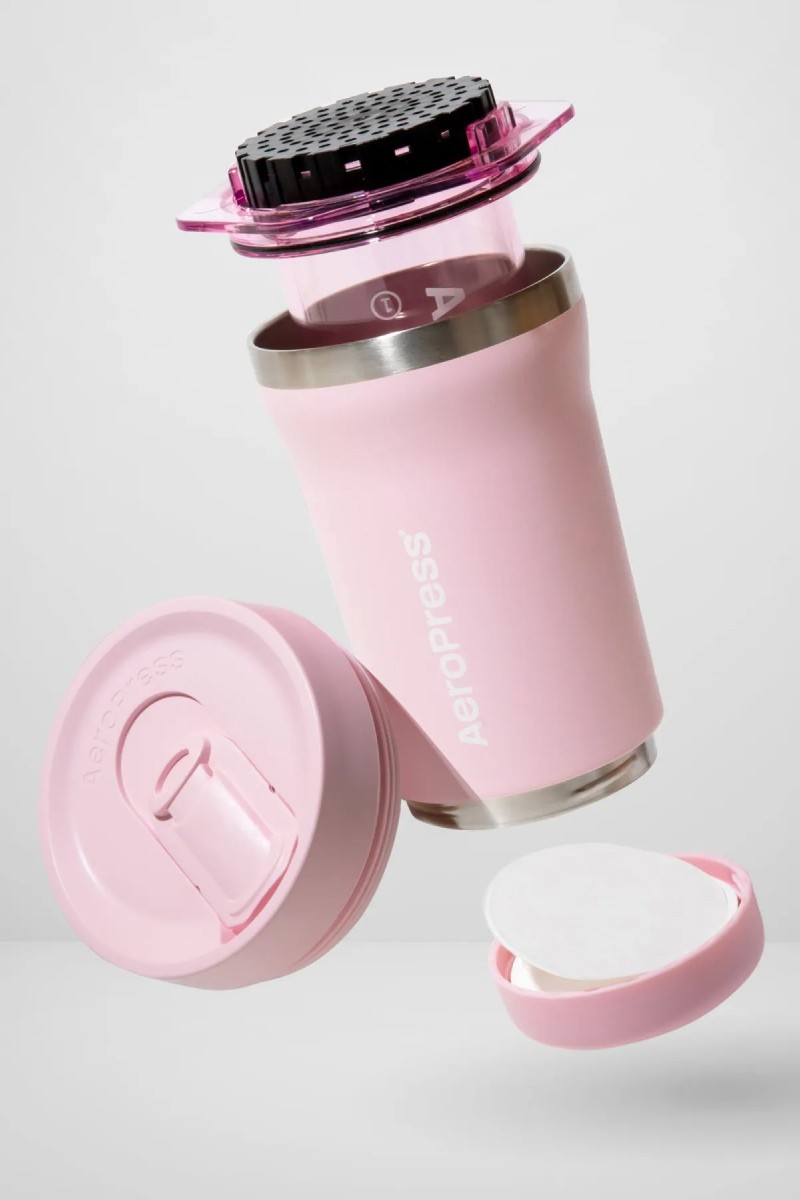 Кофеварка ручная Аэропресс AeroPress Go Plus Coffee Maker Pink, розовая