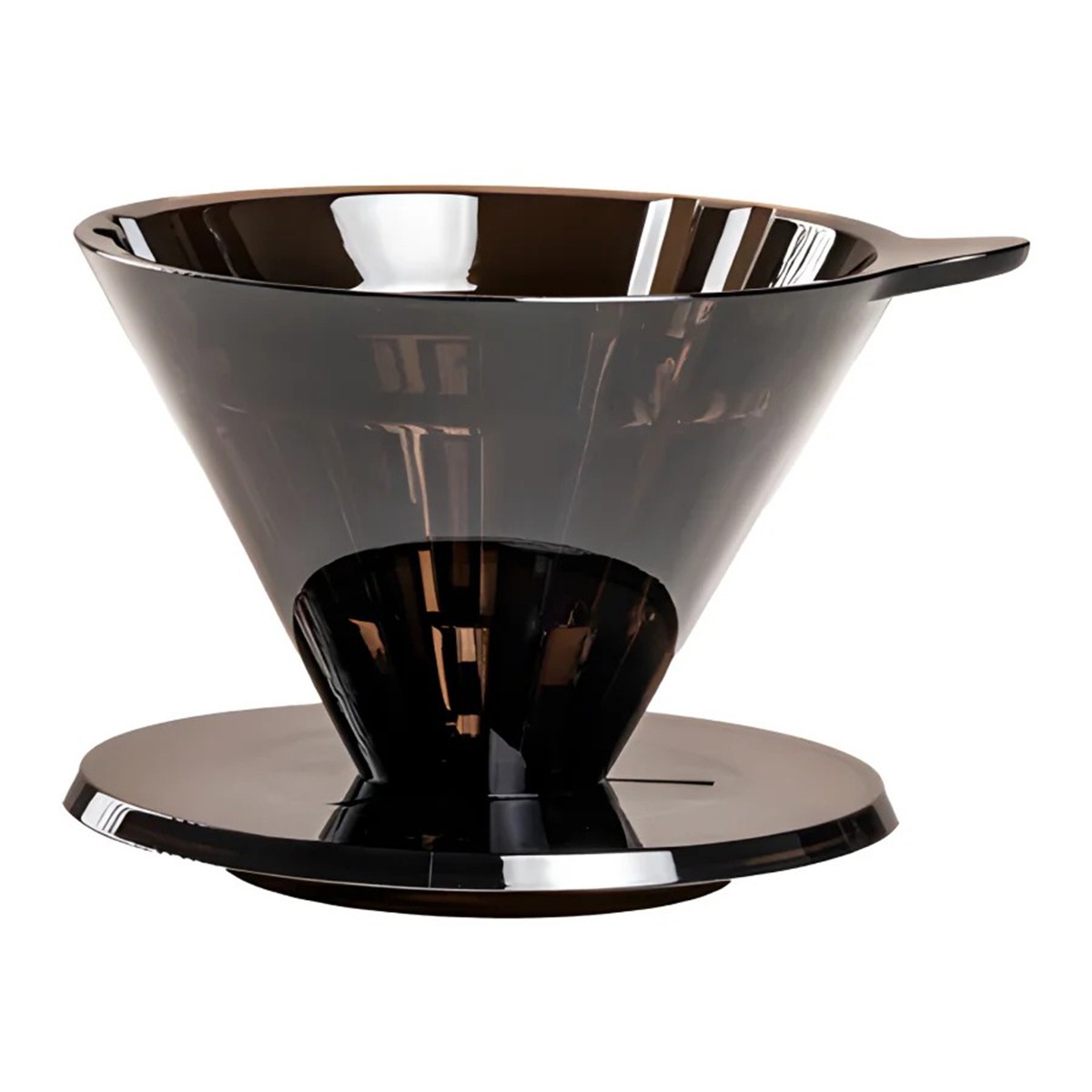 Воронка для кофе V60 Timemore Crystal Eye Turbo 01 Amber Black, янтарный чёрный