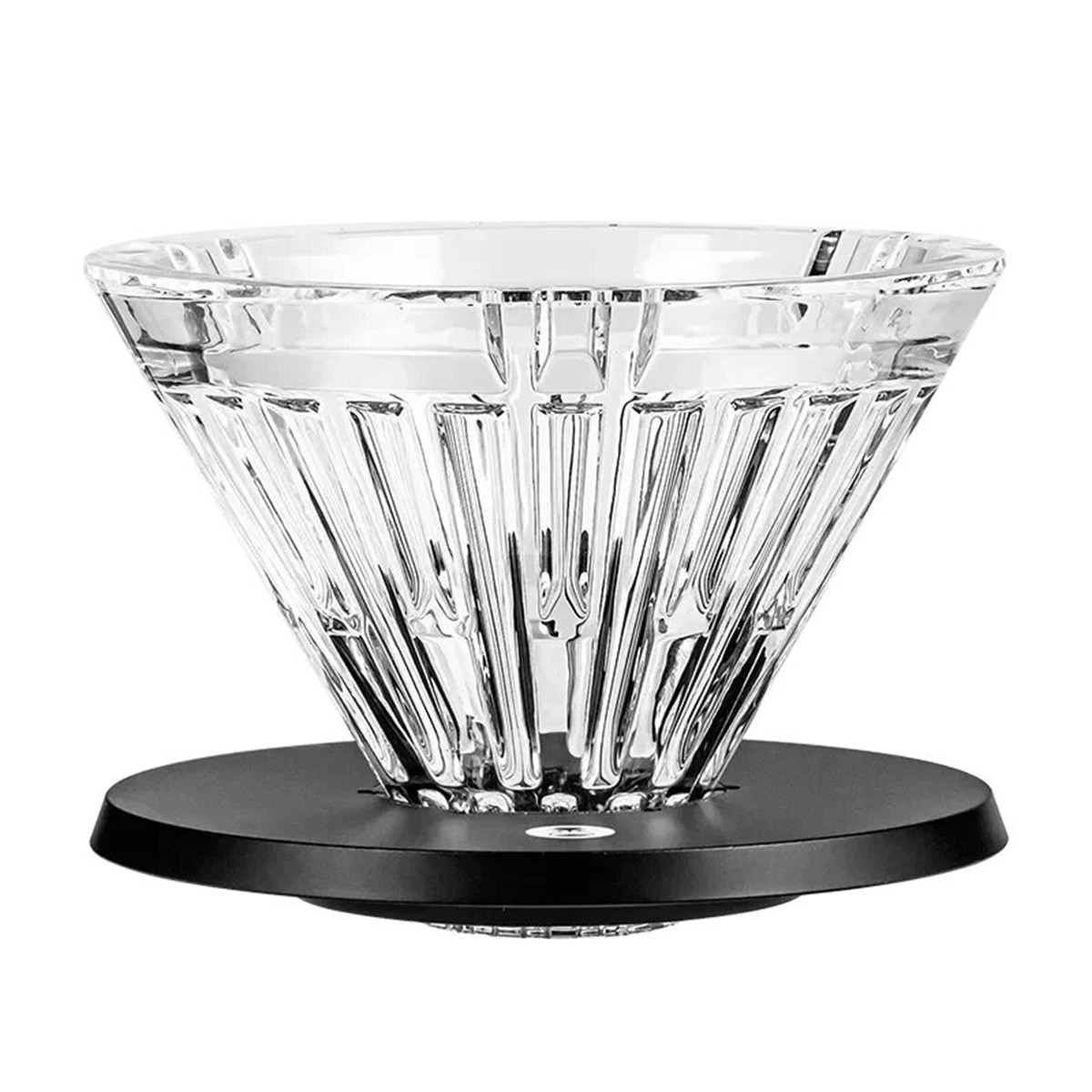 Воронка для кофе стеклянная Timemore Crystal Eye Turbo 01 дриппер V60-01 для пуровер, черная основа
