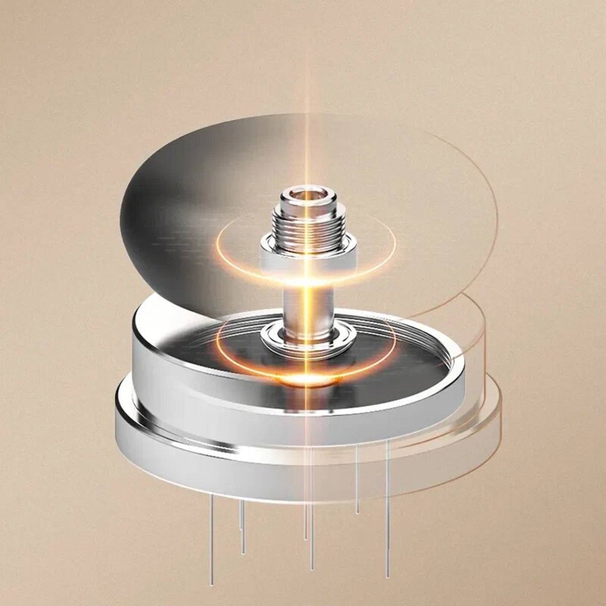 Орбитальный игольчатый разравниватель (темпер) Timemore Pucks Orbital Needle Distributor с подставкой, 58,4 мм, деревянная ручка (натуральный клён)