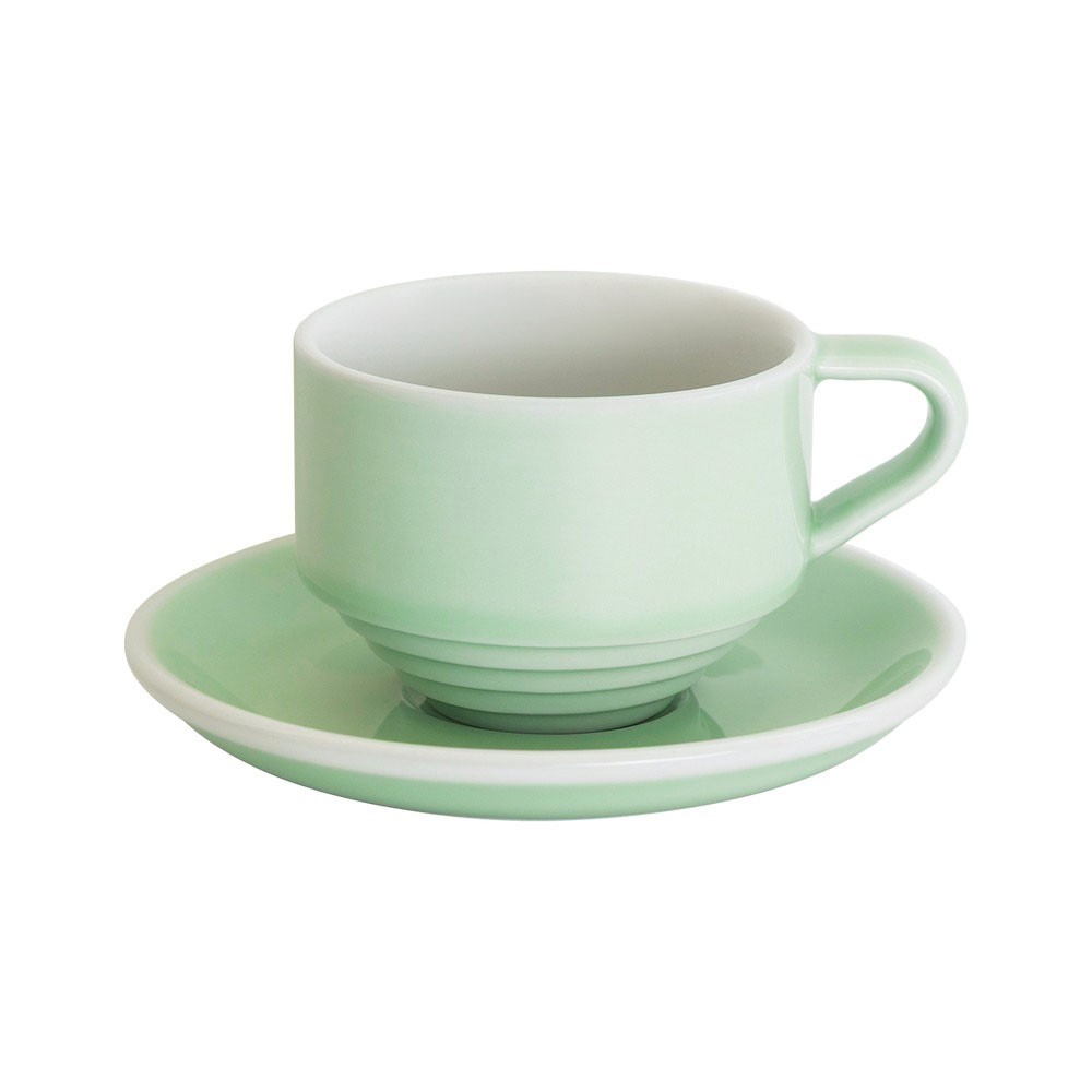 Кофейная пара Loveramics Deco, 165ml, цвет: светло-зеленый (celadon green)